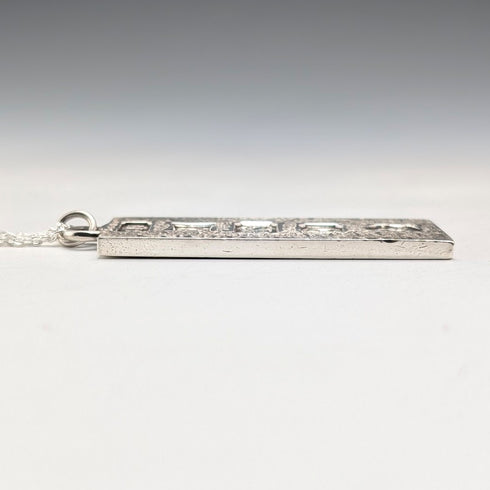 1977年 英国 純銀製 ジュビリーインゴットペンダント&純銀製チェーン 計32g L&N